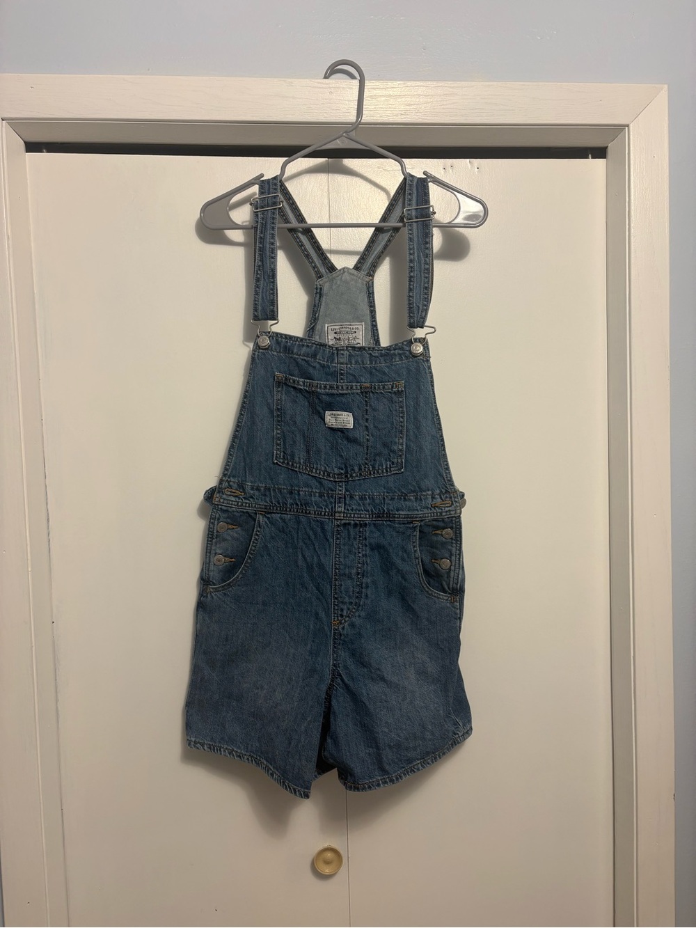 Levi's Blue Denim Short Overalls